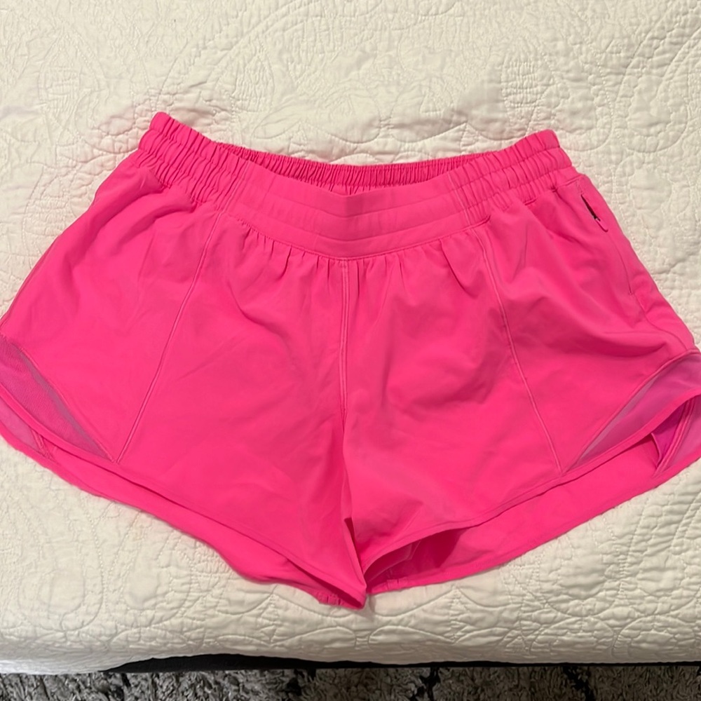Lululemon hotty hot shorts - size 10 tall - sonic pink
